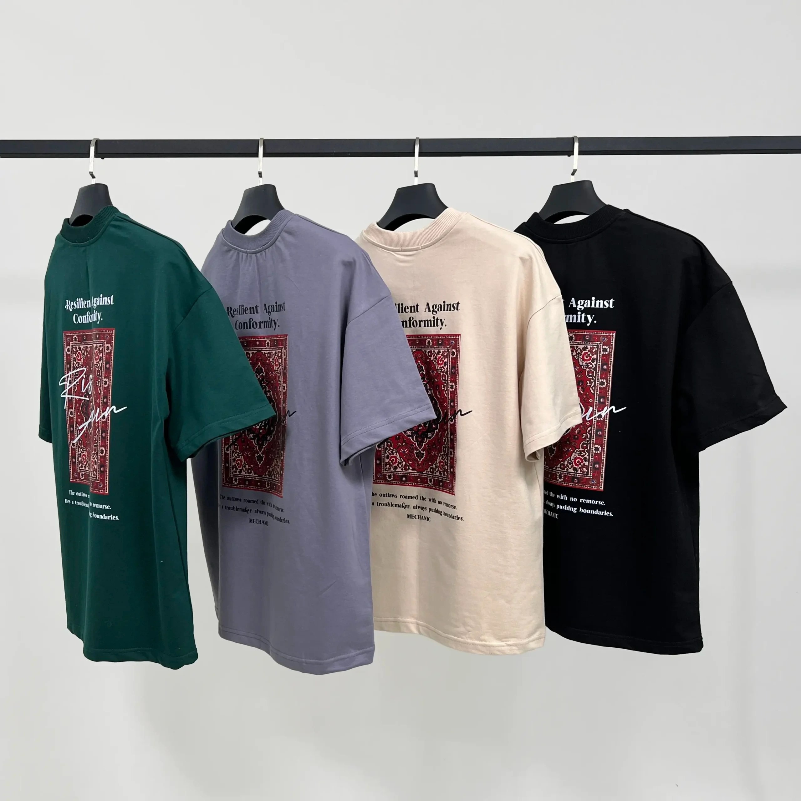 تیشرت ماچینیست (machinist) گلدوزی فرش ایرانی سایز دو ایکس لارج لش 4