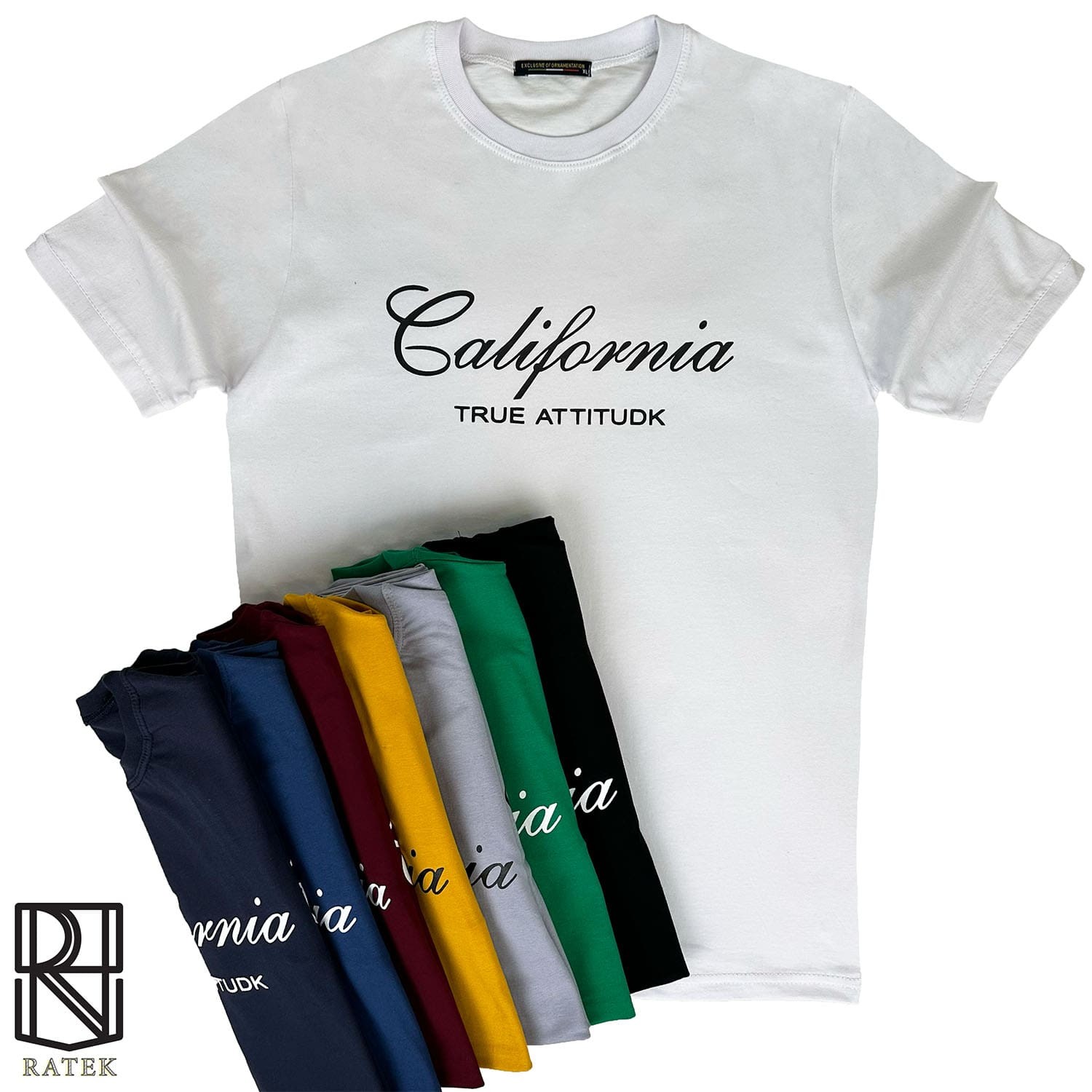 تیشرت مردانه طرح کالیفرنیا (california) سفید