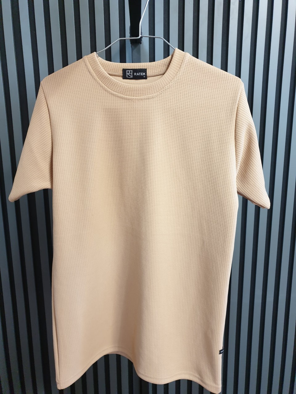 تیشرت مردانه ساده بیسکوییتی کرم